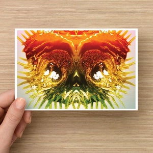 CARTOLINA MINI STAMPA 4x6 - "Blown Sockets" - SciFi Fantasy - Arte fluida - Cartolina postale - Mini stampa - Pittura fluida - stampa 4x6