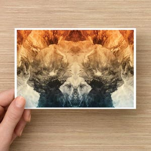 4x6 MIni PRINT POSTCARD - « Toro » - SciFi Fantasy - Fluid Art - Carte postale - Mini Print - Peinture fluide - Impression 4x6