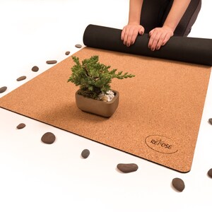 REPOSE Eco-friendly yoga mat, Organic Cork & Natural Rubber Mat for Earth and health, Carry strap included, also for hot yoga and pilates image 8