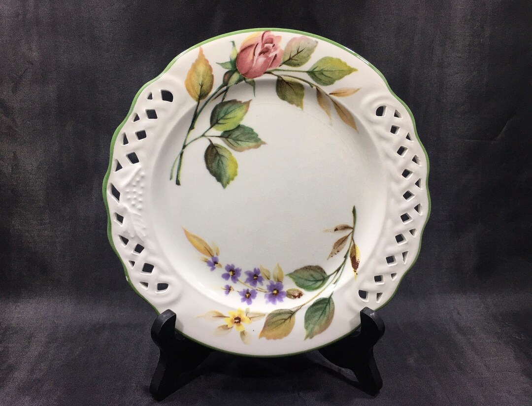 Vintage BRUNELLI RETICULATED PLATE Dessert/salad Made in Italy Etsy