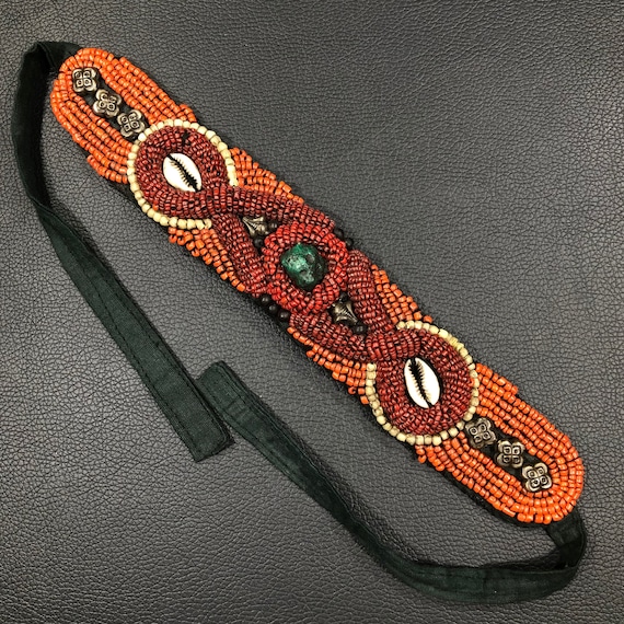 Authentic Ladakh HEIRLOOM CHOKER NECKLACE W/ Turquoise, Red  display picture 2