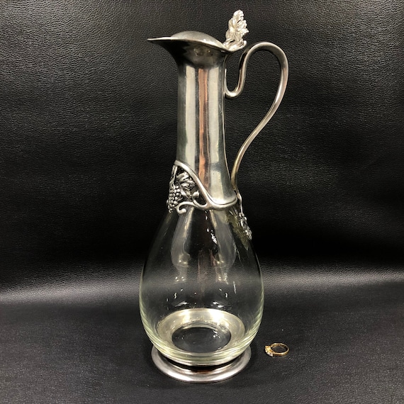 Clear Glass Wine Decanter Beverage Pitcher Carafe with Spout