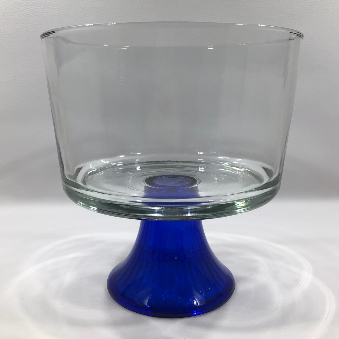 ANCHOR HOCKING MONACO Pedestal Trifle Bowl 104oz Clear Fruit/dessert