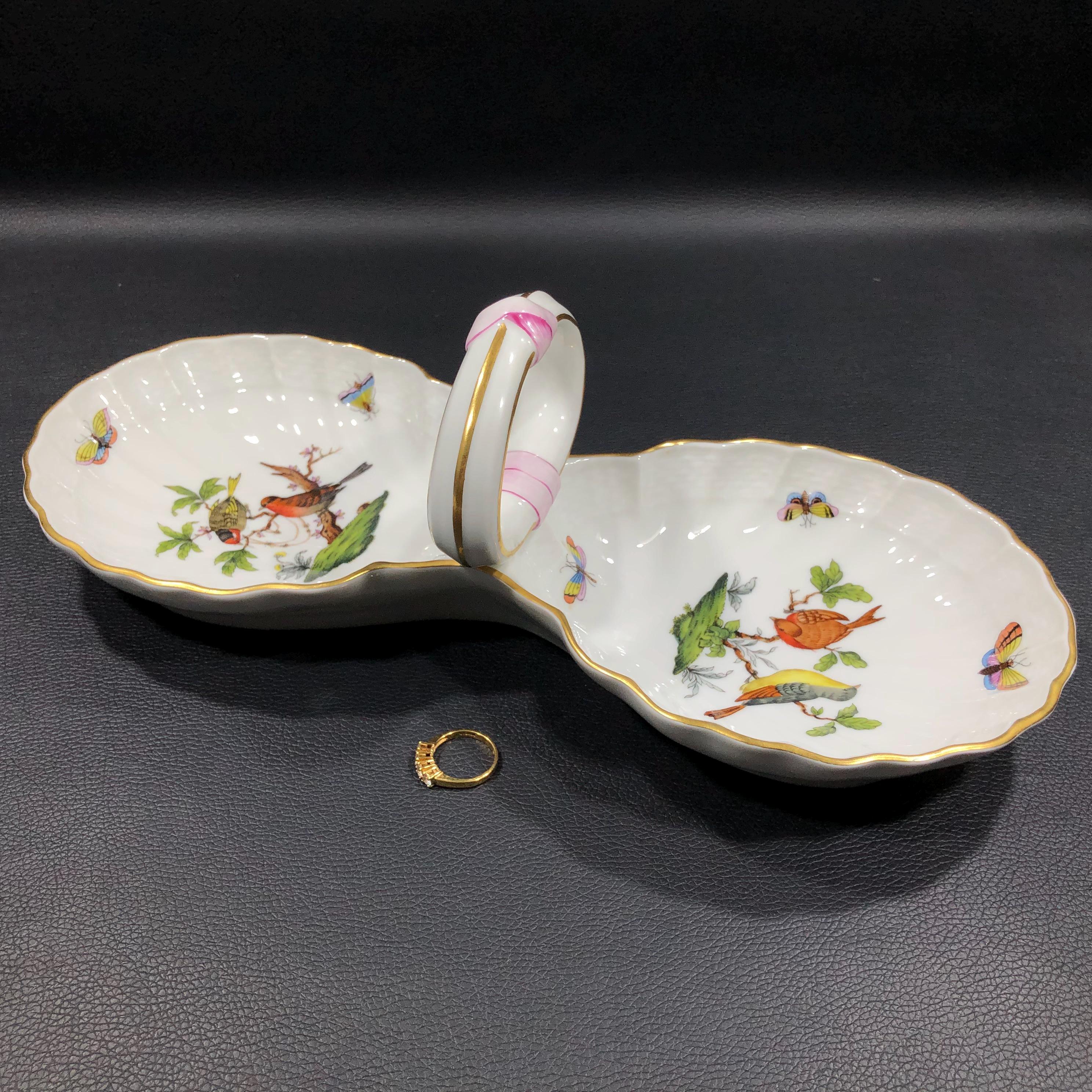 Herend 大皿 手塗り 鳥 蝶 スカロップ シェル Herend Shell - Etsy