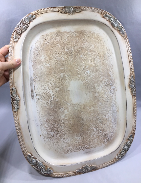 Distressed KENSINGTON ALUMINUM TRAY 