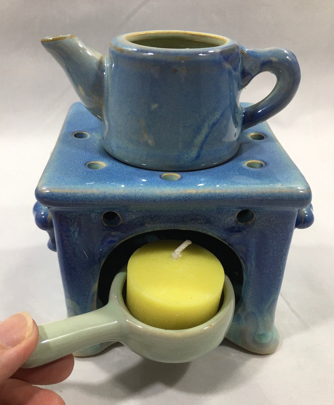 POTPOURRI WAX WARMER 4 Piece Set Ceramic Pottery MiniStove Etsy
