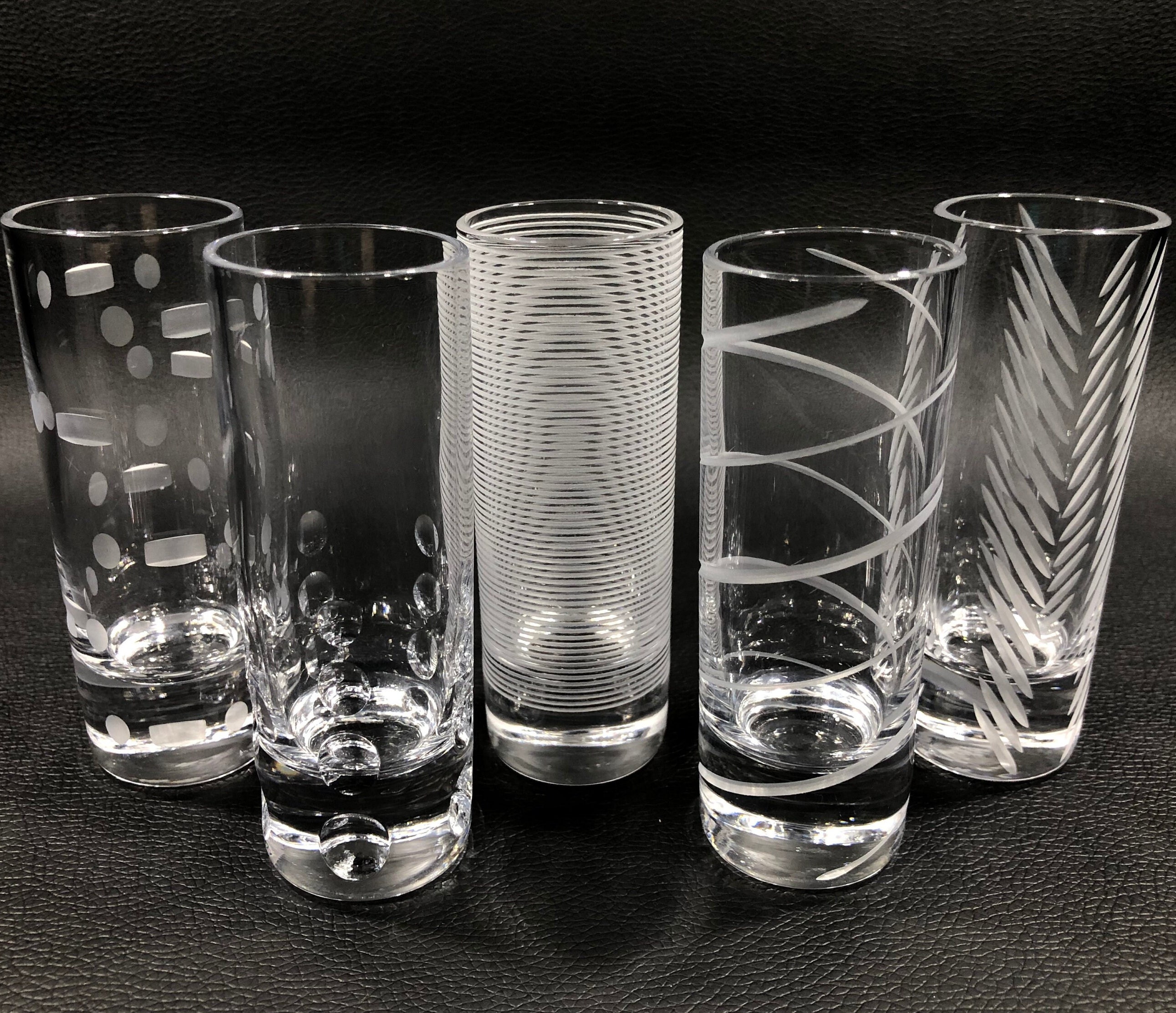 Circleware six 4 oz cordial vodka Shot Glass set NIB- Vintage