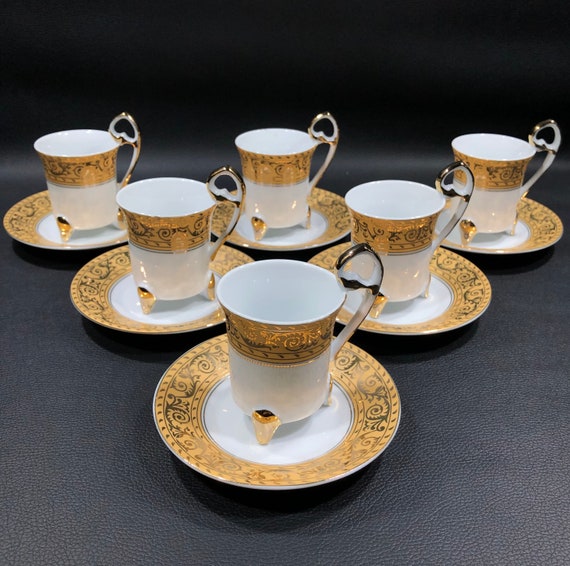 Demitasse cup and saucer set 6 cup and 6 saucer