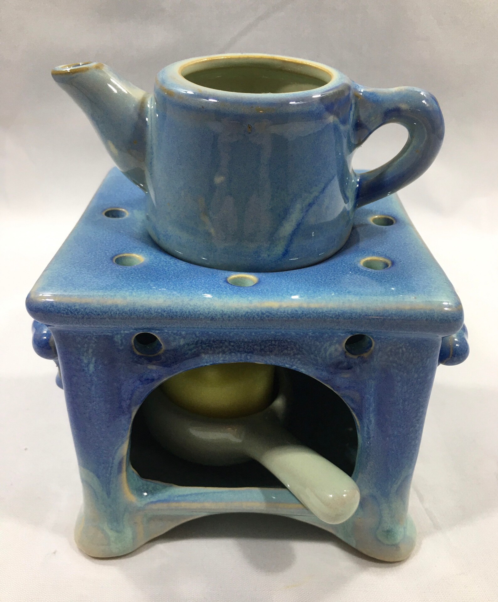 POTPOURRI WAX WARMER 4 Piece Set Ceramic Pottery MiniStove Etsy