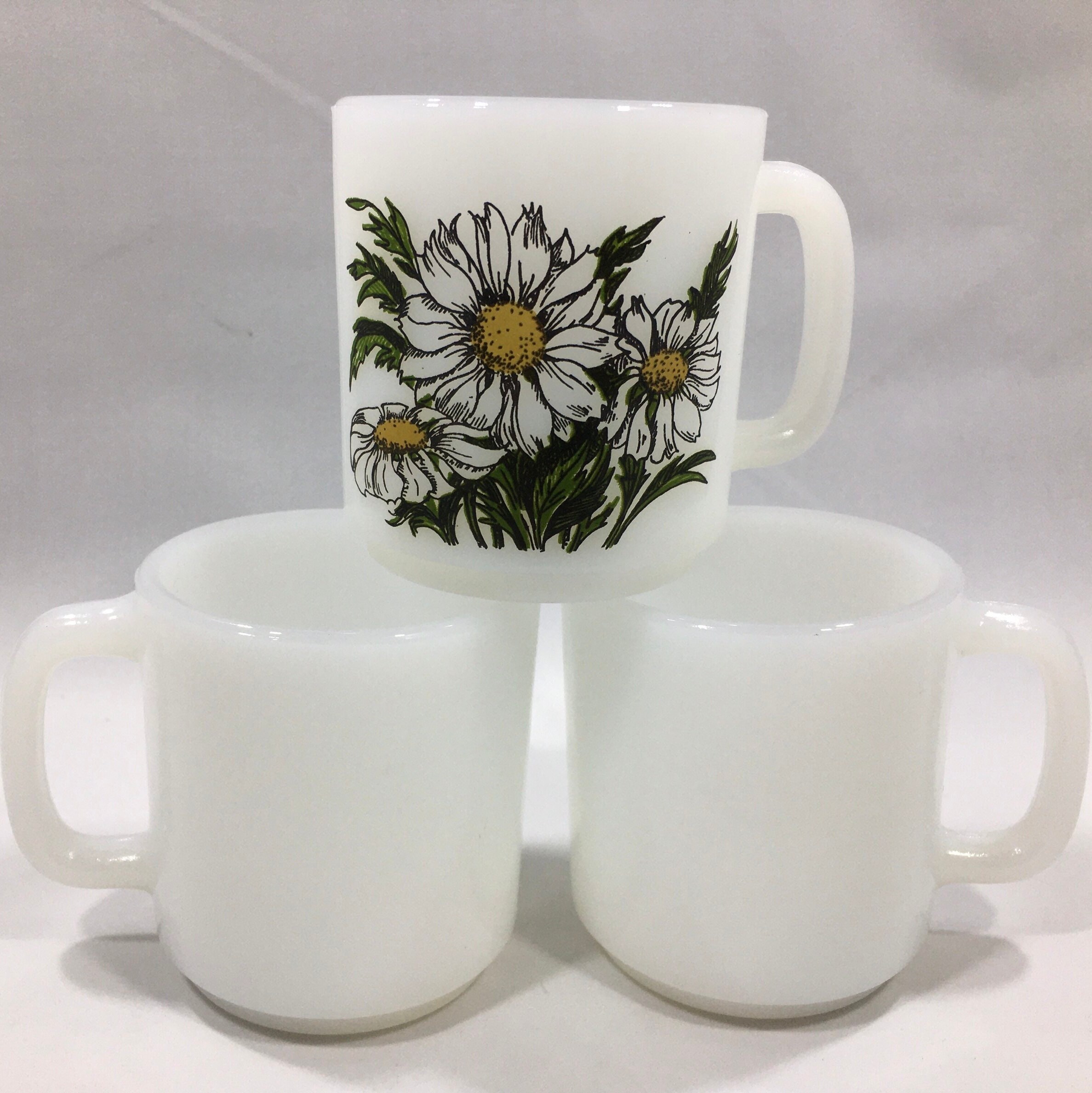 Vintage White Daisy Series Glass Cup Set ( Glass Cup + - Temu