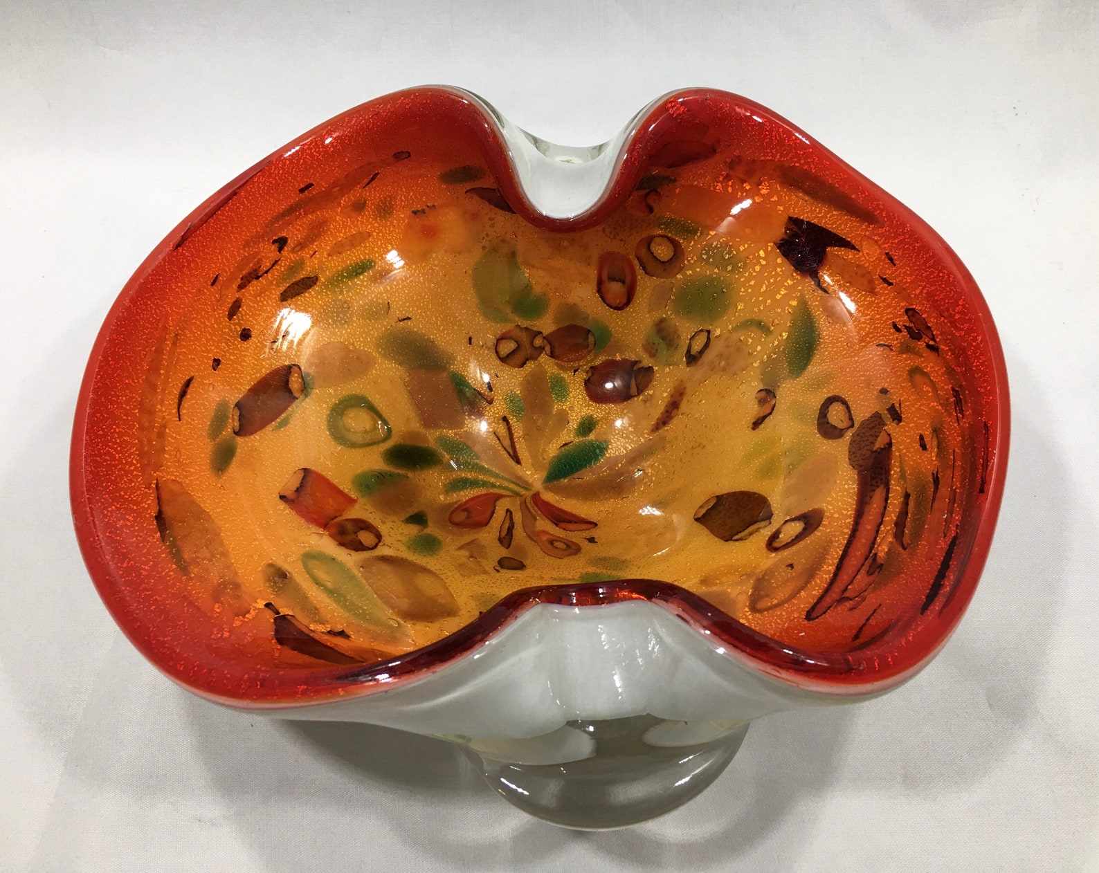 MURANO TUTTI FRUTTI Art Glass Bowl/ashtray Hand Blown Avem - Etsy