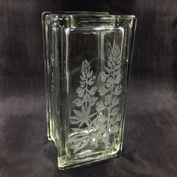 Etched Glass Vase Etsy