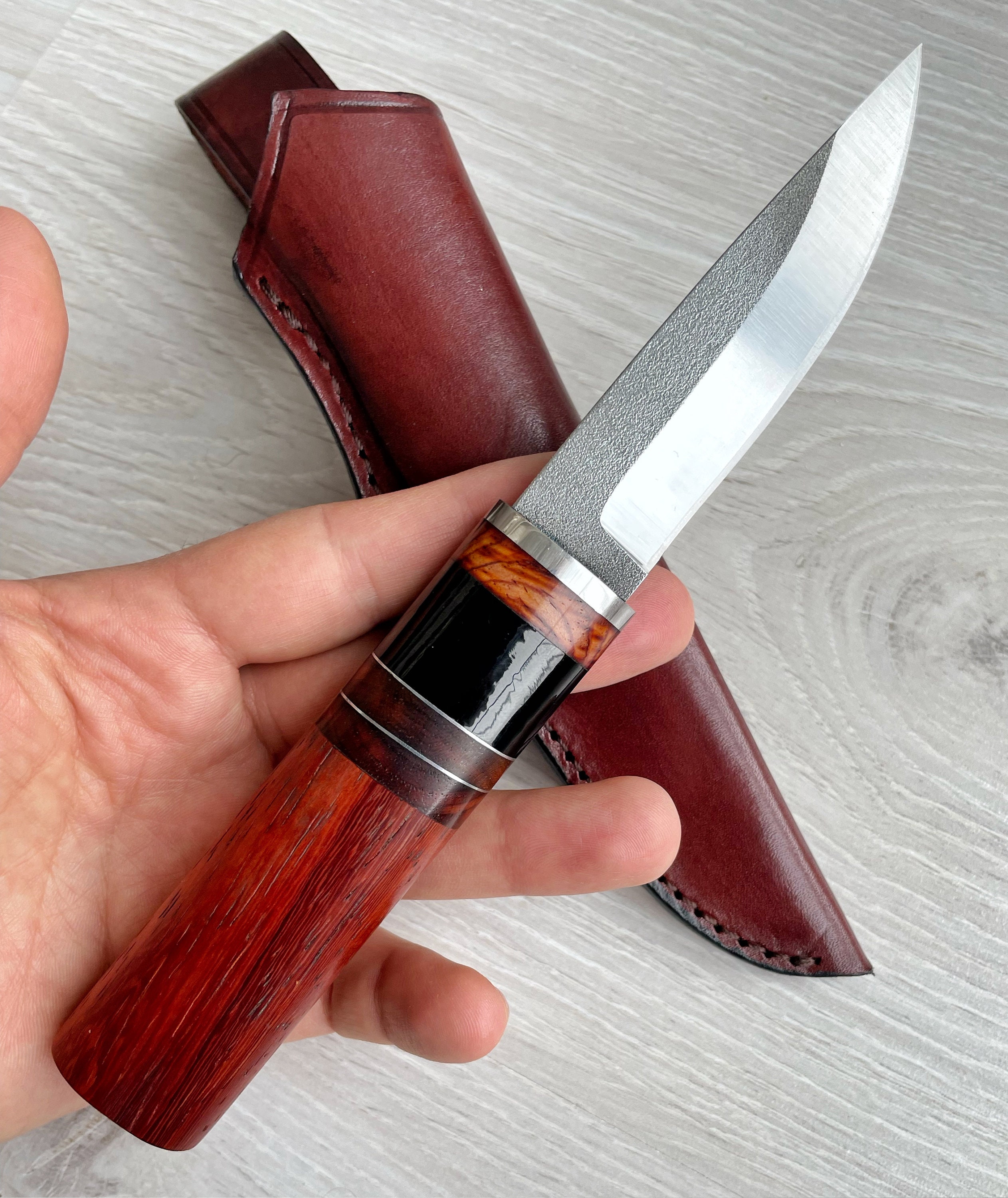  KOVCHEGART handmade pocket knife kiridashi, edc utility knife,  neck knife (n690 steel regular, BEE 4.1 inch) : Sports & Outdoors