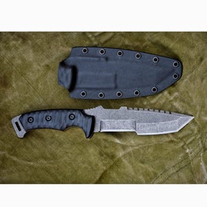Tracker Knife SLEIPNER Steel & Compact Handle Blacksmith Made Camping Knife, Hunting Knife, Tactical Knife, Survival Bushcraft Knife CR2