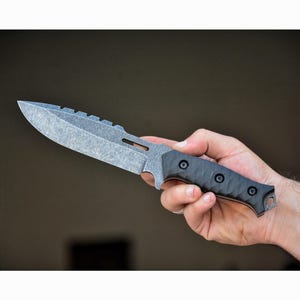 Tactical Knife SLEIPNER Steel & Compact Handle Blacksmith Made Camping Knife, Hunting Knife, Military Knife, Survival Bushcraft Knife CR8