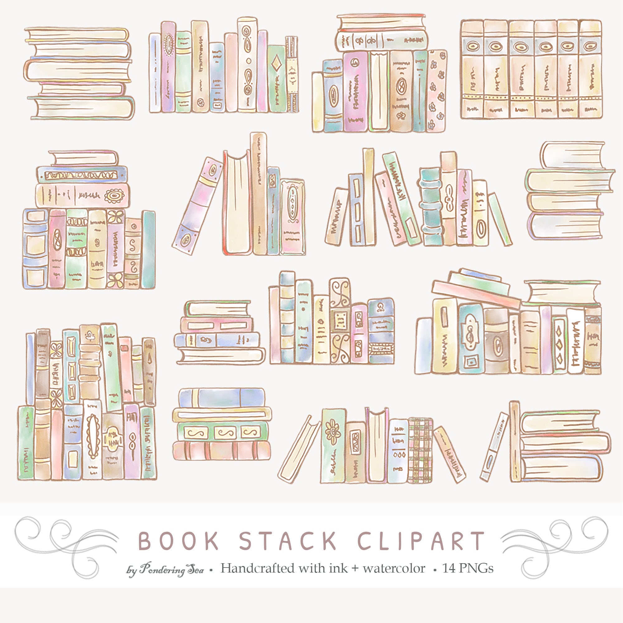 アート・デザイン・音楽 CLASSICS (stacks book store) Book Stack Clipart, Library, Books, Vintage, Rows, Graphics