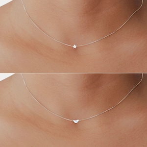 Tiny Heart Sterling Silver Necklace, Choker Necklace, Minimalist Dainty Silver Jewelry, Heart Bead Charm Necklace Mother's Day Gift For Her image 9