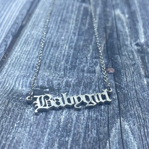 Baby girl necklace silver sale