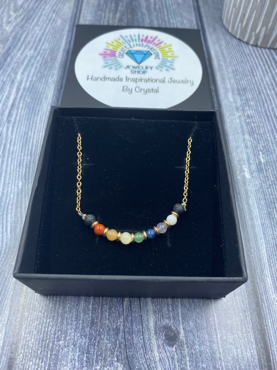 Chakra Necklace 7 Chakras Crystal NecklacesDiffusing | Etsy