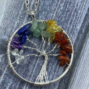 7 Chakras Tree of Life Necklace, Chakra Necklace, Gifts for Her ...