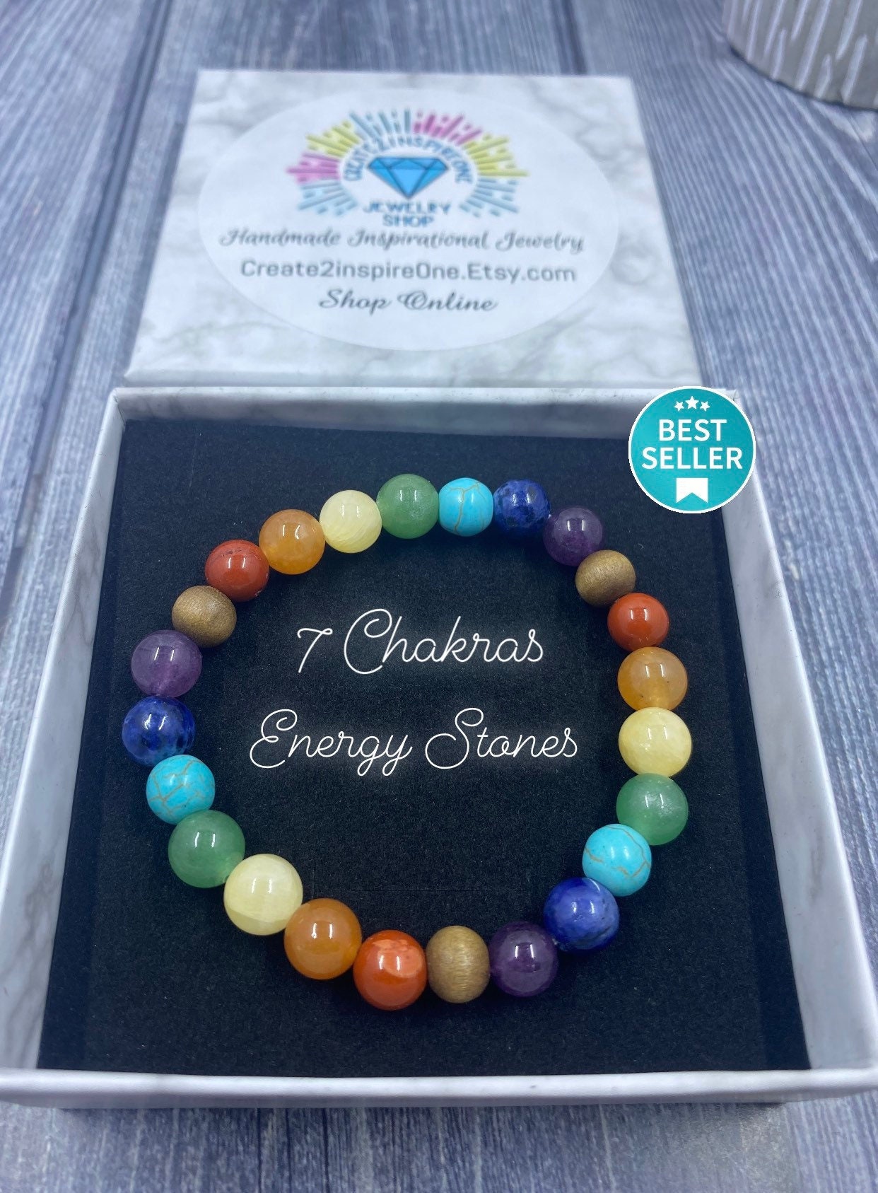 Chakra Bracelet Natural Healing Gemstones Meditation Beads 925 Silver -  GEM+SILVER