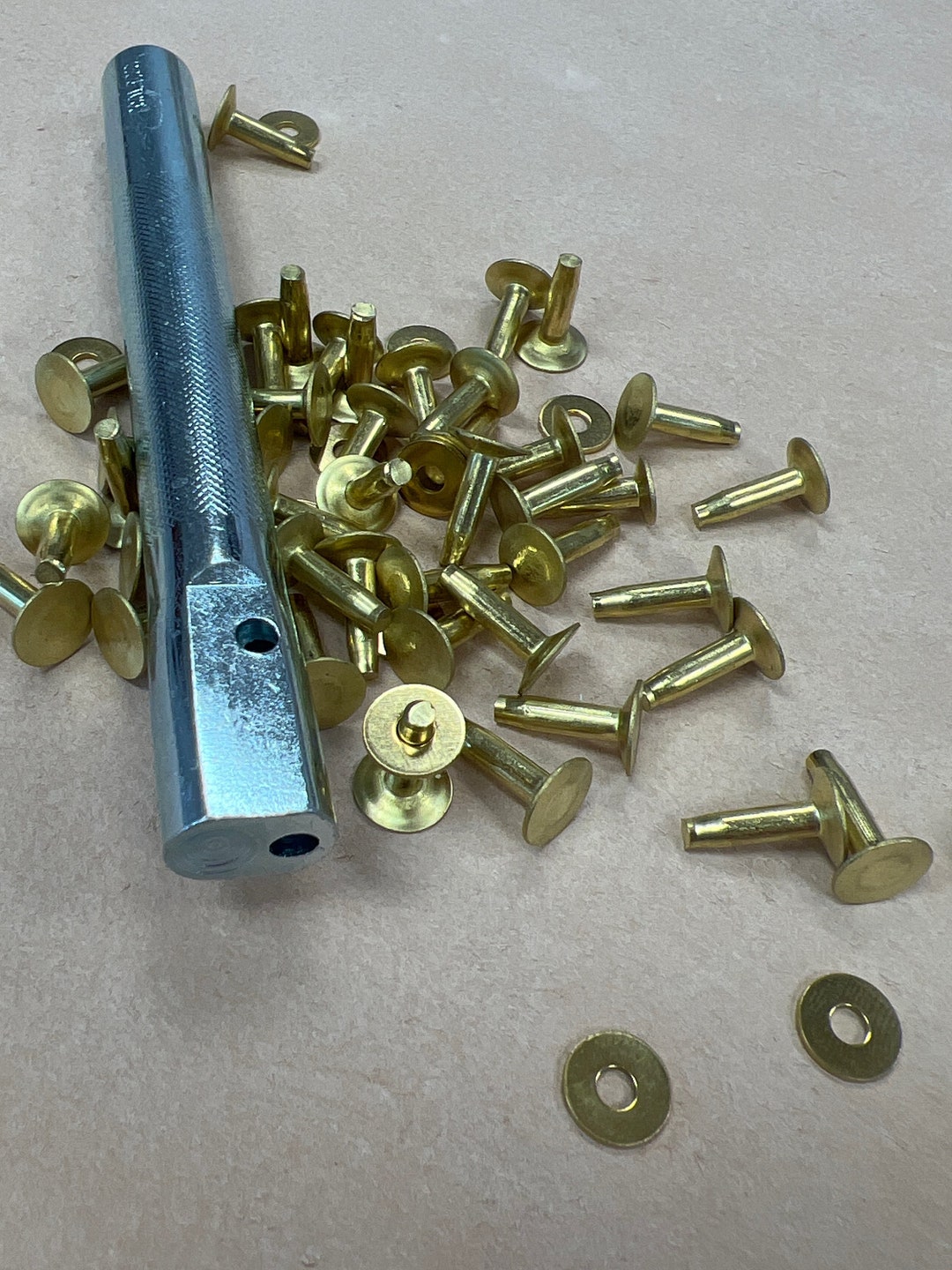 Brass Rivet&burrs, Rust Proof, Heavy Duty Fastener, Size 9 and 12