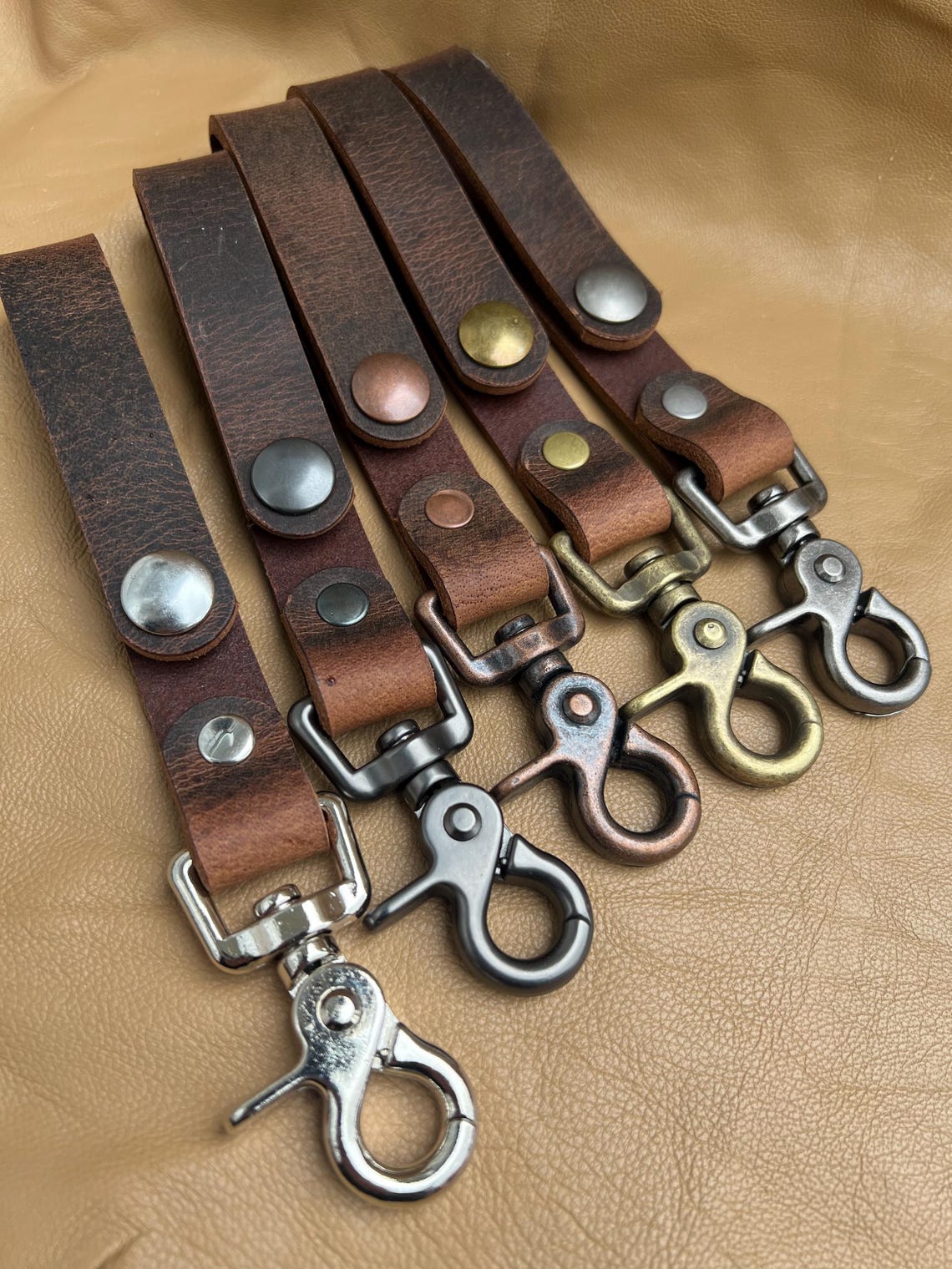 Heavy Duty Buffalo Leather Belt Clip Keychain - Fits 2" Belt - Etsy