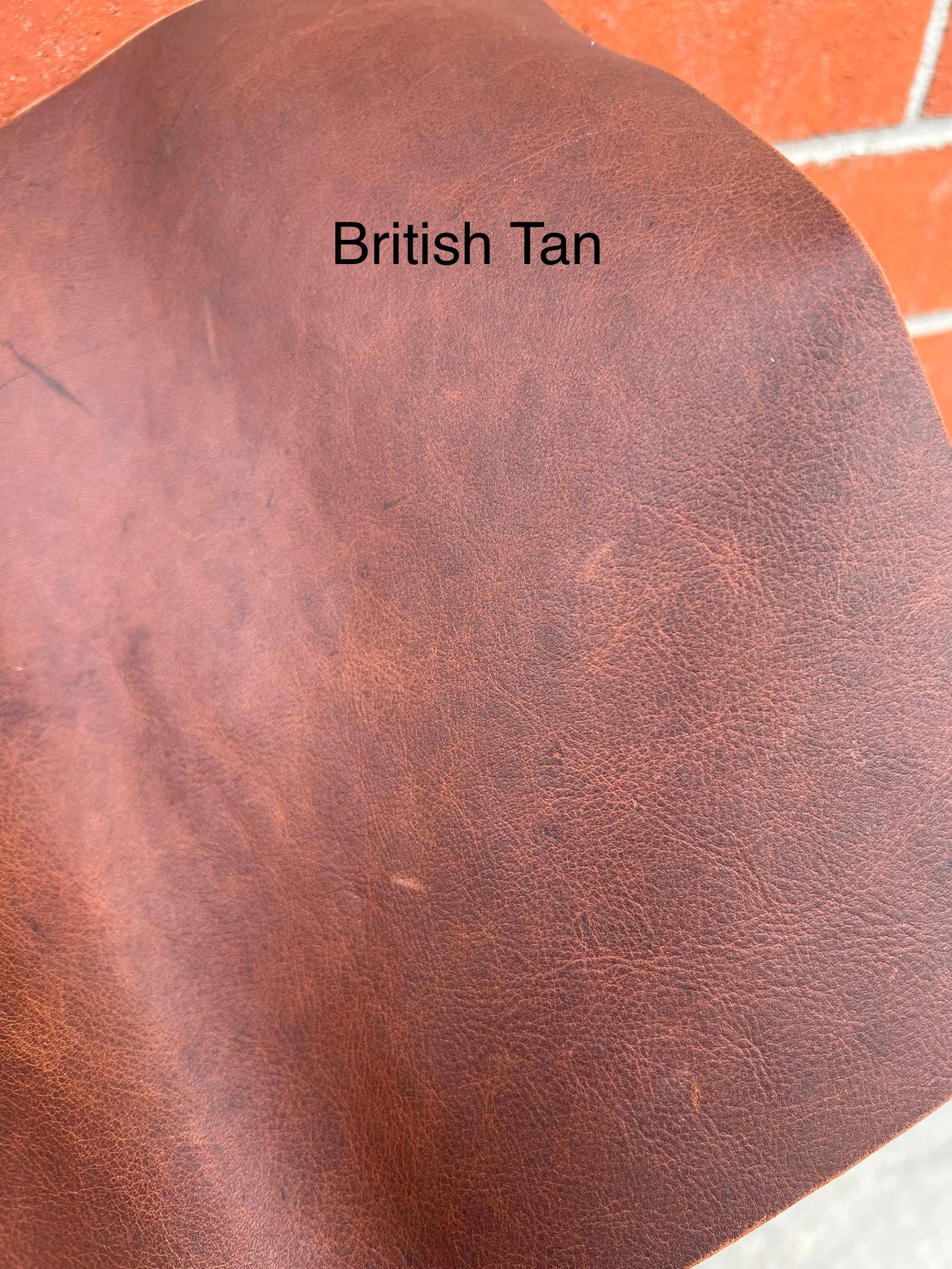 Full Grain Leather Craft Piece Medium Brown and British Tan Etsy