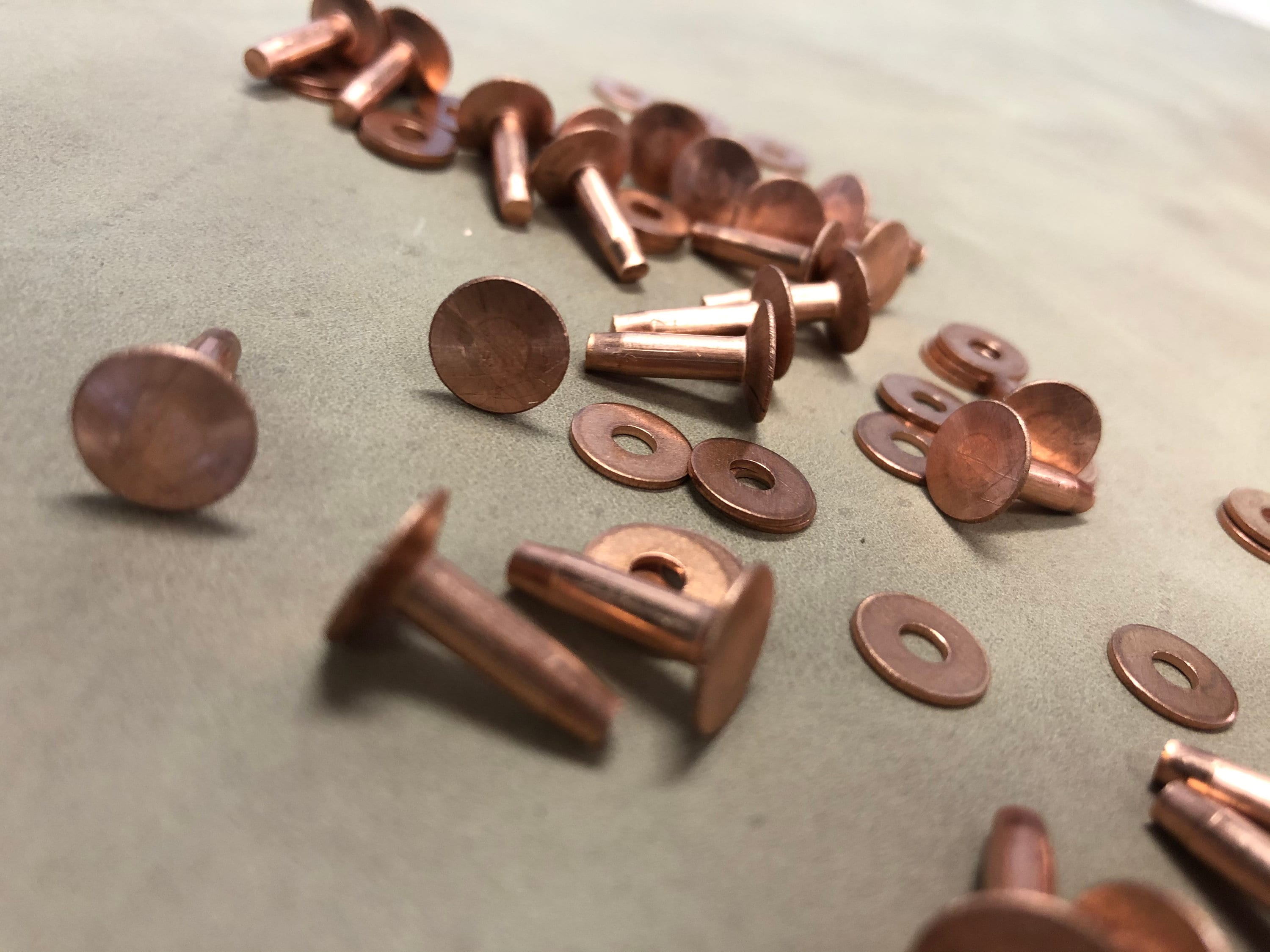Copper Rivet&burrs Rust Proof Heavy Duty Fastener Size 9 Etsy