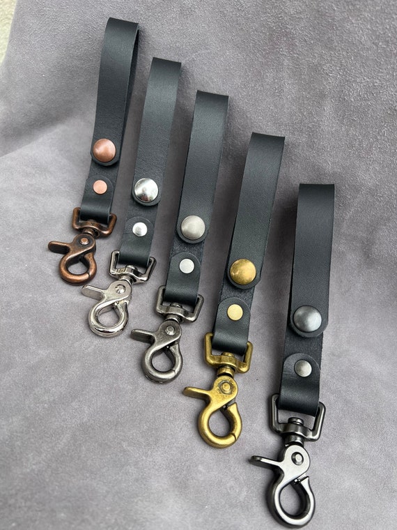 Heavy Duty Leather Belt Clip Keychain: Ren Fest Accessory