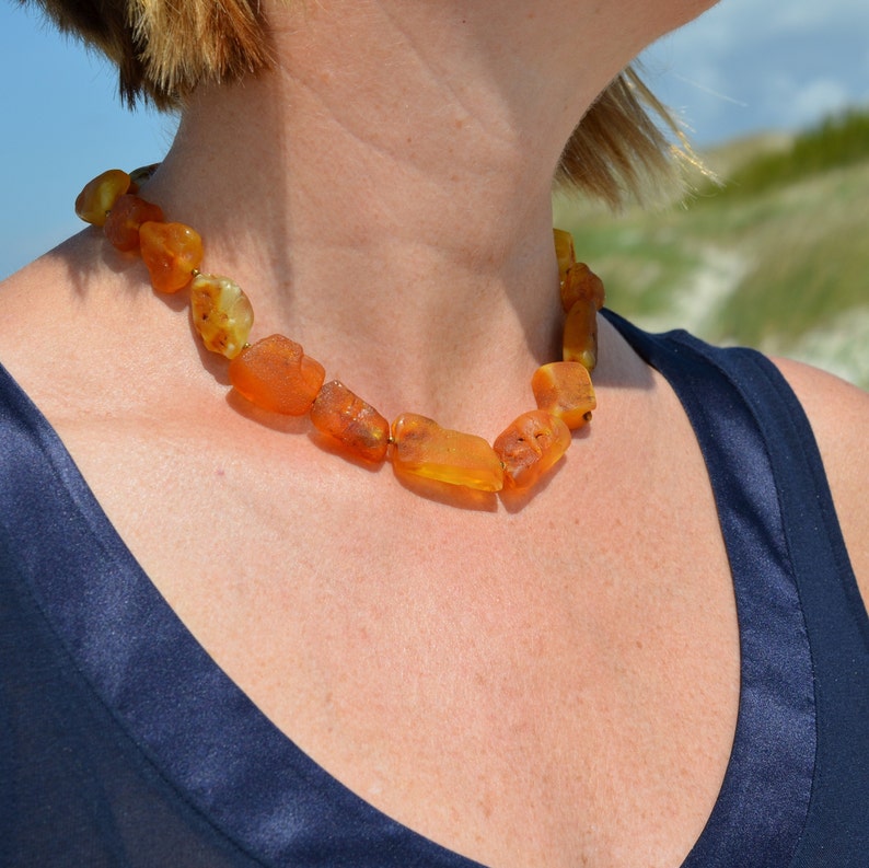 healing jewelry rohbernstein kette gift idea for woman Raw Baltic amber necklace amber necklace for migraines
