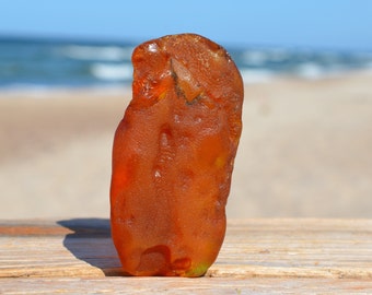 Raw amber stone from Baltic Sea, extra large amber stone, unique Baltic amber nugget, untreated amber, extra groß bernstein 65.63grams