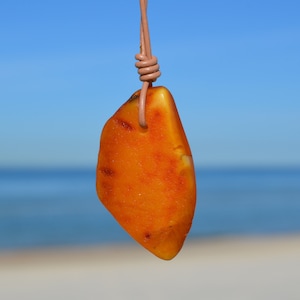 Large amber pendant for men, natural raw Baltic amber stone, Lthuanian amber jewelry, bernstein kette mann, gift idea