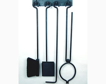 Le Minimaliste MURAL QUATUOR Fireplace tool set Fire poker Shovel Tong Wrought iron Forged Steel Modern Design Contemporary Style Decor MCM