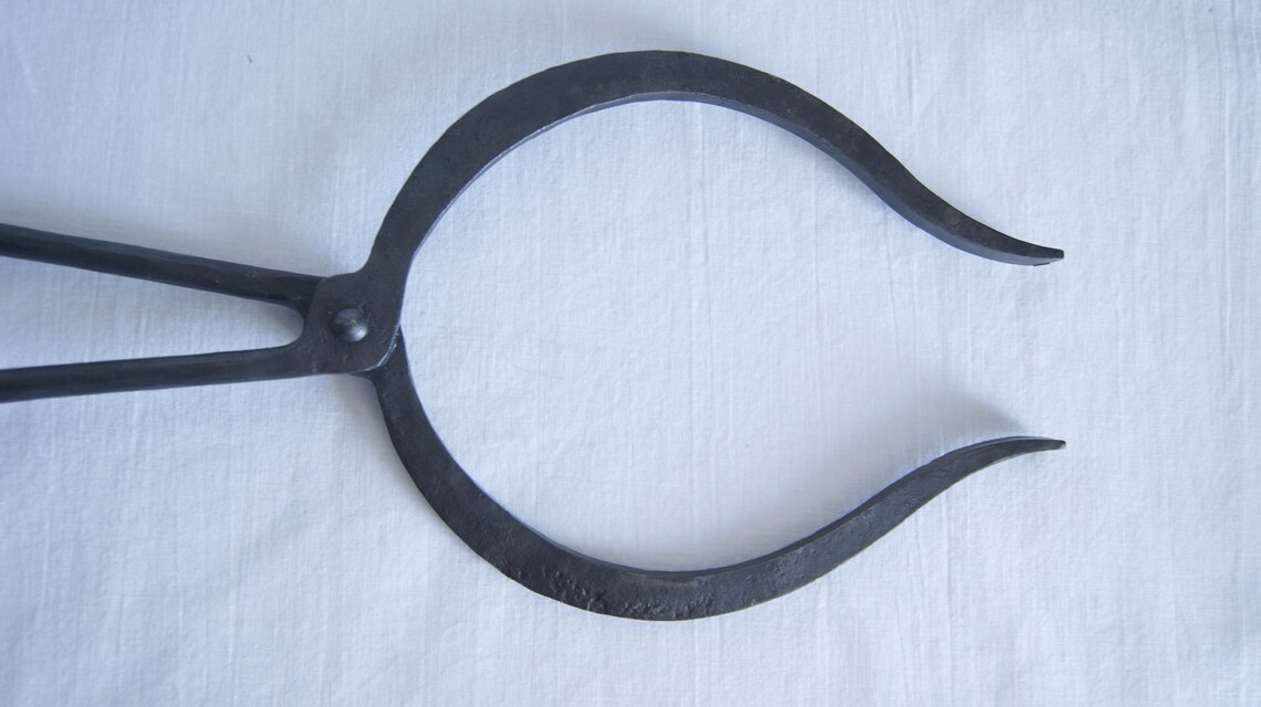 Fireplace tongs 512 Log grabbers Wrought iron steel Firewood Etsy