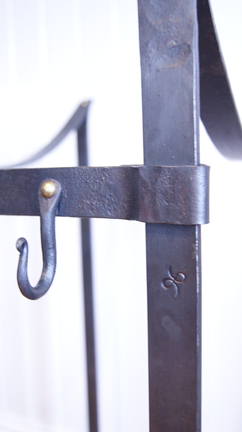 Firewood holder Scroll and brass 503 Firewood Log Rack hooks Etsy