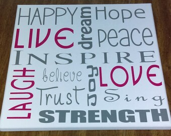 Live, Laugh, Love Canvas