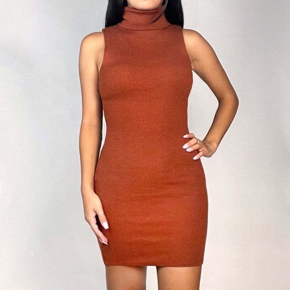 Burnt orange cheap sweater dress