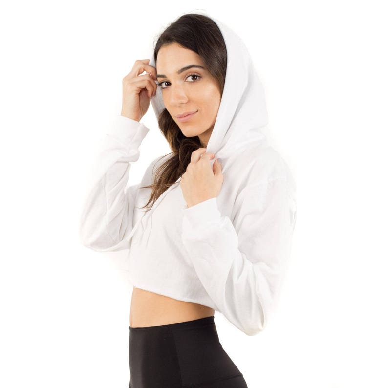 Women's Cropped Fleece Hoodie image 7