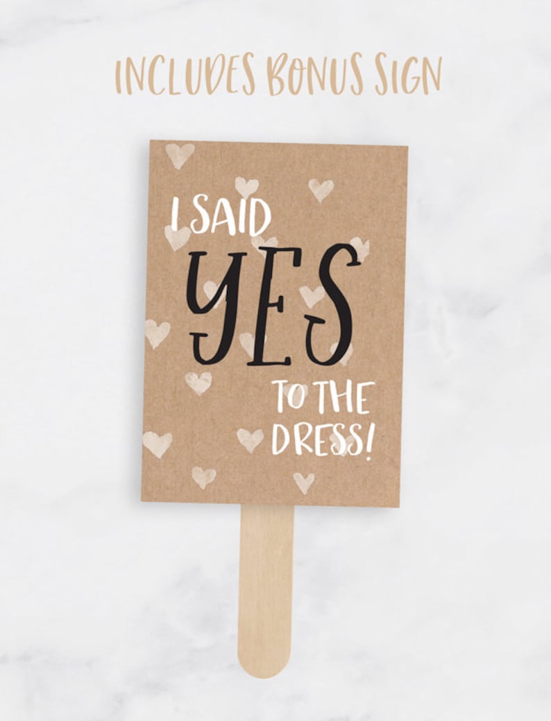 Printable Say Yes to the Dress Signs Wedding Dress Shopping Etsy