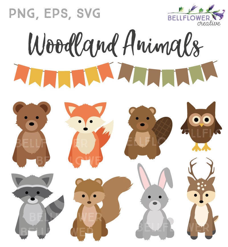 Free Printable Baby Woodland Animals Clipart