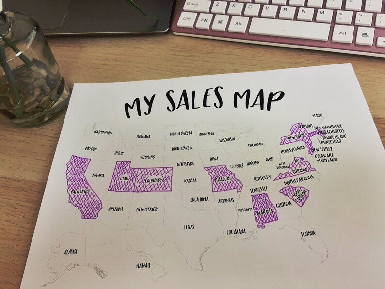 Etsy Sales Map Etsy Sales Tracker Network Marketing Sales Etsy