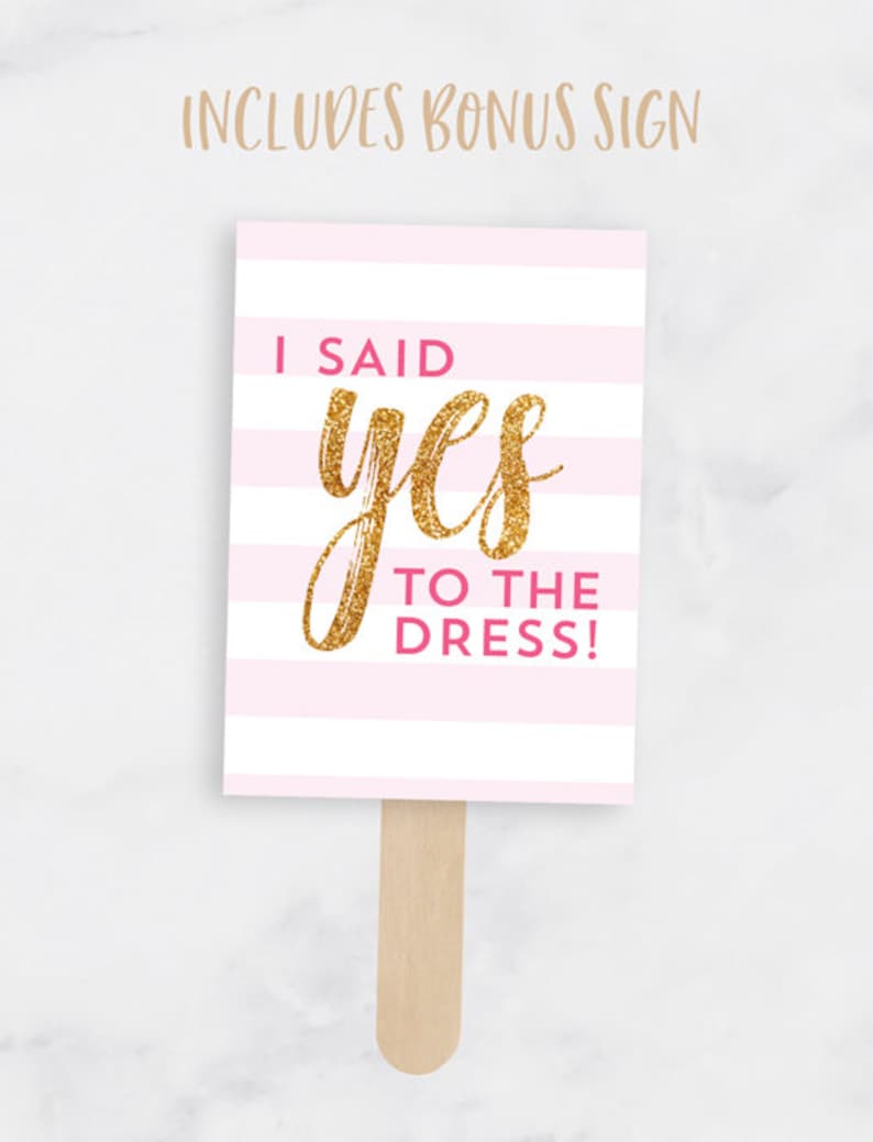 Printable Say Yes to the Dress Signs Wedding Dress Shopping Etsy Sweden