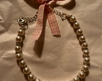Made to order Small Pet Custom Made Pearl Necklace