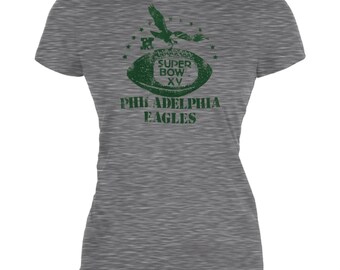 Philadelphia Eagles Superbowl XV Juniors T-Shirt - SM / Grey Below 37 Dollars Retail
