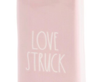 Brand New Rae Dunn Pink Love Struck Tall Heart Vase Below 22 Retail