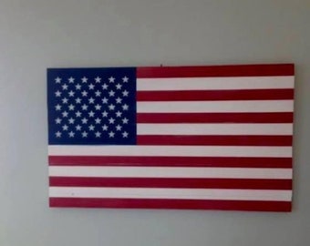 Custom Handmade American Flag Wall Hanging.