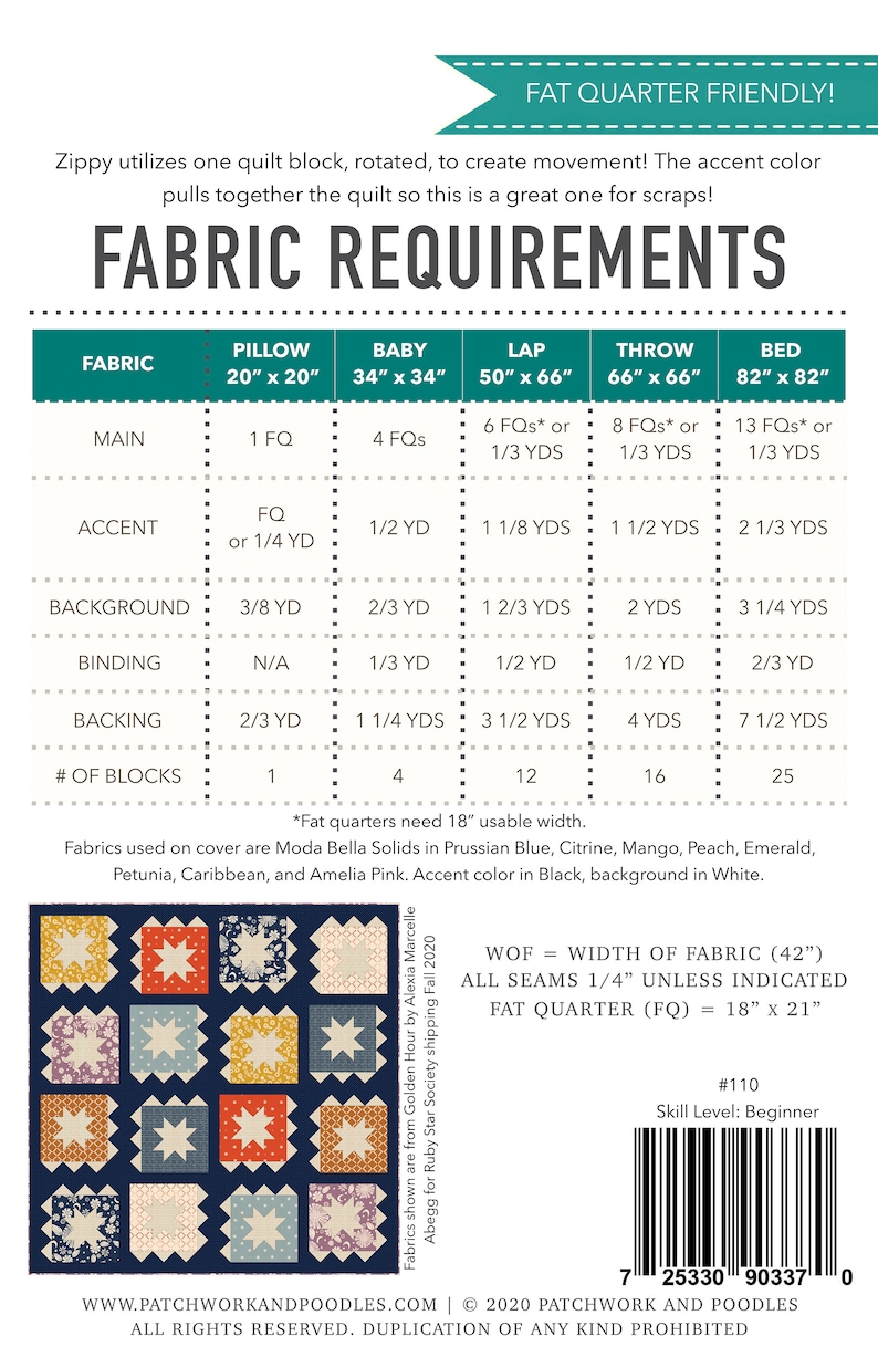 Zippy-quiltpatroon PDF afbeelding 5