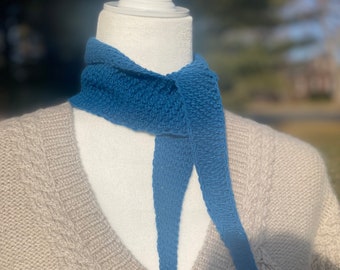 Tunisian Crochet Pattern - Easy as Tie Ascot - This sweet little neckerchief is the perfect accessory to any outfit - digital PDF Pattern