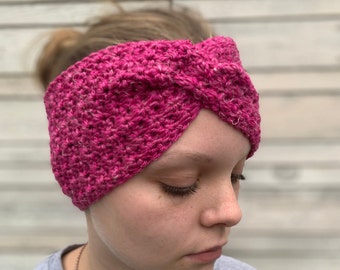 Crochet - Starry Night Earwarmer PATTERN - Star Stitch Textured Headwrap - almost FREE digital PDF